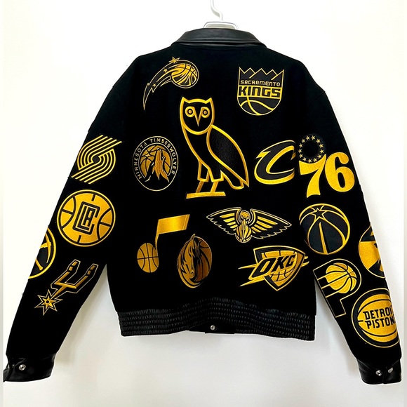 OVO NBA Jeff Hamilton Team Icons Wool Jacket - Picture 2 of 5
